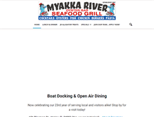 Tablet Screenshot of myakkariveroysterbar.com